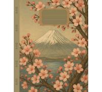 Fuji Mountain Notebook with Name Label - Lined Journal for Writing, School, or Work: 100-Page Aesthetic Japanese-Style Notebook | 7.5 x 9.25 in | Soft ... | Ideal for Notes, Journaling & Gifts