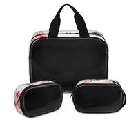 Fuji Mountain Sunset Japan Makeup Bag per donne e uomini, borsa cosmetica traslucida Giappone sacchetto di lavaggio sacchetto doccia borsa 3 pezzi articoli da toeletta da viaggio organizer cosmetici,