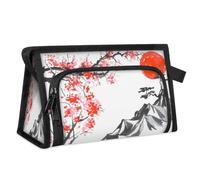 Fuji Mountain Sunset Japan Travel Toiletry Bag per donne uomini ragazze ragazzi Giappone multifunzionale sacchetto di trucco sacchetto di lavaggio articoli da toeletta cosmetici organizzatore doccia
