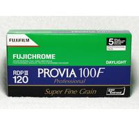 Fujifilm 16326092 Fujifilm Fujichrome Provia 100F Pellicola Colore Invertibile 100 ISO, Formato 120, 12 Pose, 5 Rullini, Verde