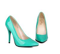 Fujian Friday Elegante Verde Tacchi Alti Pompe Scarpe Donna Nudo Rosso Blu Donna Tacco Partito Ufficio Scarpe Da Sposa Signore Large-verde, 40