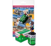 FUJICOLOR - Pellicola per piccole immagini per fino a 36 immagini con sviluppo completo delle immagini per postale nella cartolina, dimensioni 10 x 15 cm, su richiesta