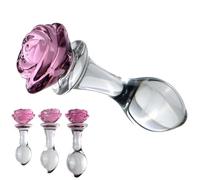FUJIEYU 2,5 Cm/3 Cm/3,5 Cm Di Diametro Perle Plug Anale in Cristallo Mini/Grande Palla Anale in Cristallo Dildo Anale in Vetro Liscio Dilatatore Anale Masturbatore Sex Toy Per Coppie,Clear/m