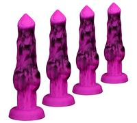 FUJIEYU 5 Misure Di Dildo Vaginali in Silicone Morbido E Liquido Plugs Anali Piccoli E Grandi Tappi Vaginali A Ventosa Massaggiatore Prostatico Masturbatore Giocattoli Sessuali Per Coppie,Coloured,XXL