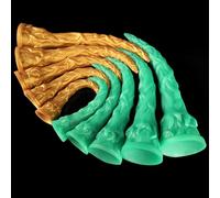 FUJIEYU 5 Misure Di Plug Vaginali Extra-Lunghi in Morbido Silicone Plugs Anali Con Ventosa Massaggiatore Prostatico Stimolatore Del Punto G Giocattoli Sessuali Uomodonna,D'oro,L