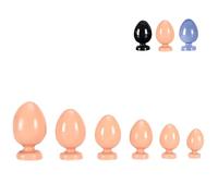 FUJIEYU 6 Misure Di Plug Anali in Silicone Liquido A Forma Di Uovo Di Diametro Molto Grande Dildo Vaginale Liscio Con Ventose Masturbatore Anale Expander Giocattoli Sessuali,Flesh/m