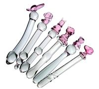 FUJIEYU 6 Stili Di Dildo Vaginali in Cristallo Palline Anali in Vetro Liscio Plugs Anali in Cristallo Stimolatori Del Punto G Masturbatori Giocattoli Erotici MaschioFemmina,Set