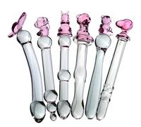 FUJIEYU 6 Stili Di Dildo Vaginali in Cristallo Palline Anali in Vetro Liscio Plugs Anali in Cristallo Stimolatori Del Punto G Masturbatori Giocattoli Erotici MaschioFemmina,Clear/e