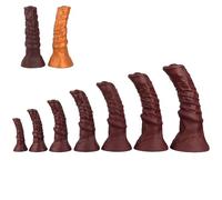 FUJIEYU 7 Misure Di Dildo Anale in Morbido Silicone Potente Butt Plug A Ventosa Plug Anale Extra Large Massaggiatore Prostatico Masturbatore Giocattoli Sessuali Per Coppie,Marrone,S