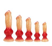 FUJIEYU Cinque Misure Di Dildo Vaginali in Silicone Plug Anale Liscio Dildo Anale Con Potente Ventosa Massaggiatore Prostatico Masturbatore Sex Toy Per Uomini E Donne,Coloured,XL