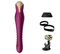 FUJIEYU Dildo Anale Extra Lungo 30 Cm Dildo Vaginale Femminile Con Supporto Plug Anale Vibrante Massaggiatore Prostatico Masturbatore Giocattoli Sessuali Femminili,Viola