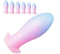 FUJIEYU Dildo Anale in Silicone Liquido A Forma Di Uovo Sovradimensionato Plug Anale in Silicone Morbido Dildo Vaginale in Silicone Liscio Masturbatore Giocattoli Sessuali,Coloured/xxxl