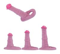 FUJIEYU Dildo Grande in Silicone Liquido Preservativo Portatile Manicotto Per Ritardare L'eiaculazione Plug Anale Liscio Massaggiatore Prostatico Masturbatore Giocattoli Sessuali Maschili,Flesh/set