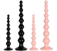 FUJIEYU Dildo Vaginale Extra-Lungo in Morbido Silicone Liquido Potente Plug Anale A Ventosa Palline Anali Lisce Masturbatore Che Stimola Il Punto G Giocattoli Sessuali Uomodonna,Flesh/s
