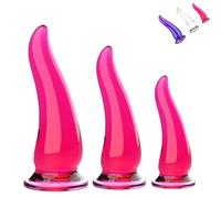 FUJIEYU Dildo Vaginale in Silicone Di Grande Diametro 4 Cm/5 Cm/6 Cm Dildo Anale Liscio Di Grandi Dimensioni Perle Anali Con Potente Ventosa Dilatatore Anale Sex Toy Per Coppie,Rosso,L