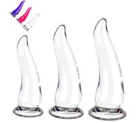 FUJIEYU Dildo Vaginale in Silicone Di Grande Diametro 4 Cm/5 Cm/6 Cm Dildo Anale Liscio Di Grandi Dimensioni Perle Anali Con Potente Ventosa Dilatatore Anale Sex Toy Per Coppie,Clear,L