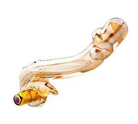 FUJIEYU Dildo Vaginale in Vetro Lungo 18 Cm Plug Anale in Vetro Grande Butt Plug Vibrante in Cristallo Liscio Masturbatore Massaggiatore Prostatico Giocattoli Sessuali Gay,D'oro