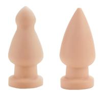 FUJIEYU Due Modelli Di Plug Vaginali in Silicone Morbido Plug Anali A Ventosa Grandi Palline Per Plug Anale Masturbatore Anale Expander Giocattoli Sessuali Per Coppie,Flesh/a