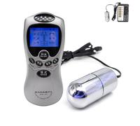 FUJIEYU Mini Plug Anale Elettrico Perle Anali Impermeabili Palline Anali Vibranti Con Telecomando Stimolatore Del Punto G Masturbatore Sex Toy Per Coppie,Silver/a