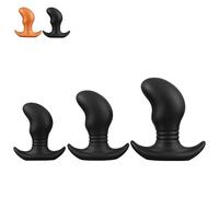 FUJIEYU Mini Plug Anali in Silicone Dildo Anale Di Grande Diametro Dildo Vaginale in Silicone Morbido Dilatatore Anale Massaggiatore Prostatico Giocattoli Sessuali Uomodonna,Black/m