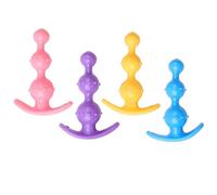 FUJIEYU Palline Anali Extra Piccole in Silicone Morbido Dildo Anali Lisci Plug Vaginali in Quattro Colori Dilatatori Anali Masturbatori Giocattoli Sessuali Maschili Femminili,Rosa