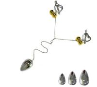 FUJIEYU Palline Anali in Metallo Con Diametro Di 3 Cm/3,5 Cm/4 Cm Tappo Anale Liscio Palline Anali Con Chiusura Lampo Dilatatore Anale Masturbatore Sex Toy SM Per Coppie,Silver/m/set