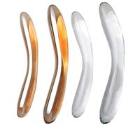 FUJIEYU Piccolo Dildo Vaginale in Vetro Plug Anale in Cristallo Liscio Doppio Dildo Impermeabile Massaggiatore Prostatico Masturbatore Sex Toy SM Per Omosessuali,Clear/set