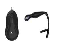 FUJIEYU Piccolo Plug Anale Elettrico in Silicone Daisy Plug Impermeabile Plug Anale Con Telecomando E Anello Per Il Pene Stimolatore Del Punto G Masturbatore Giocattoli Sessuali Per Coppie,Nero