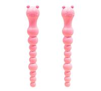 FUJIEYU Piccolo Vibratore Vestibolare Con Perline Di Trazione Masturbatore Ano Aperto Maschio E Femmina Universale Plug Anale Massaggio Bastone SM Giocattoli Del Sesso,Rosa