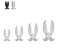 FUJIEYU Plug Anale Cavo Con Perline Anali Set Di Quattro Plug Anali Di Diverse Dimensioni Plug Anale Da Indossare All'esterno Per Dilatare L'ano Masturbatore Sex Toy Per Coppie,Clear/set