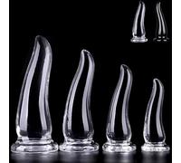 FUJIEYU Plugs Anali in Silicone Morbido in Quattro Misure Plug Vaginale Mini/Grande Giocattoli Anali Lisci Dilatatore Anale Masturbatore Giocattoli Sessuali Maschiofemmina,Clear/xl