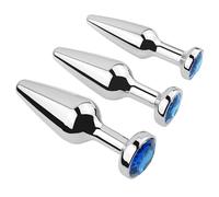 FUJIEYU Portare Perle Anali Durante Le Uscite Giocattoli Anali Lisci Piccoli Plug Anali Dilatatori Anali Masturbatori Giocattoli Sessuali Per Uomini E Donne,Silver/set