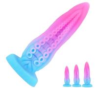 FUJIEYU Tre Misure Di Dildo Vaginali in Silicone Morbido E Liquido Plug Anale Con Tentacolo Di Polipo Potente Dildo Anale A Ventosa Masturbatore Anale Expander Giocattoli Sessuali SM,Pink/s