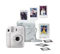 Fujifilm instax mini 12 Bundle Pack, Macchina Fotografica Istantanea, custodia, mini photo album, cartuccia pellicole instax mini da 10 Foto, bordo bianco, adesivi