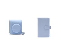 Fujifilm instax mini 12 custodia per fotocamera, Blu Pastello & instax mini film 108 album fotografico, Blu Pastello