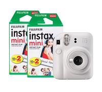 Fujifilm Instax Mini 12 - Fotocamera istantanea con confezione da 40 pellicole, colore: Bianco argilla