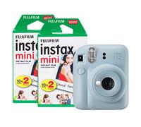 Fujifilm Instax Mini 12 - Fotocamera istantanea con confezione da 40 pellicole, colore: Blu pastello