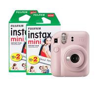 Fujifilm Instax Mini 12 - Fotocamera istantanea con confezione da 40 pellicole, colore: Rosa