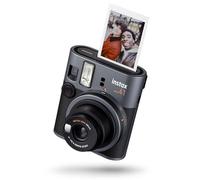 INSTAX Mini 41 - Custodia per fotocamera istantanea con tracolla, chiusura a zip e tasca posteriore per pellicola, rifinita in tessuto grigio antracite rinforzato