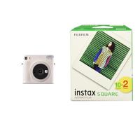 Fujifilm instax SQUARE SQ 1 Chalk White - Fotocamera Istantanea + Confezione da 20 Pellicole Istantanee instax SQUARE, Stampe Formato Quadrato 62 mm x 62 mm