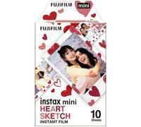 Fujifilm pellicola per fotocamera Instax Mini HEART SKETCH 10 pz