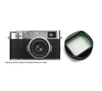 Fujifilm X100VI + paraluce Squarehood X100 Glass (Haze 10%) Argento