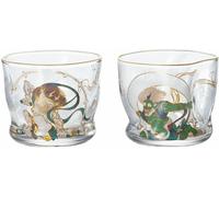 Fujin Raijin Giapponese Vetro Sake Coppa Set Guinomi Shochu Nihonshu Prodotto IN