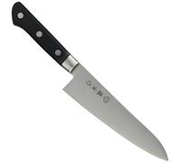 Fujitora FU-807 Coltello da cuoco, 180 mm, realizzato in Giappone, in acciaio legato al cobalto, doppio taglio, coltello da cuoco, per tagliare carne, pesce e verdure, inserto in acciaio legato al