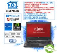FUJITSU PC PORTATILE COMPUTER RICONDIZIONATO I7 32GB RAM 512GB SSD NVIDIA W11