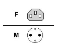 Fujitsu-Siemens - Power cable - IEC 320 (F) - power (M) - 1.8 m - grey
