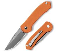 FUJUNI 7,25cm Coltello Tascabile, Coltello Pieghevole con Manico G10 e Lama in Acciaio VG10, Clip Da Tasca Per Trasporto Profondo, Coltelli Pieghevoli,Coltelli Da Tasca,Per Uomo Regalo,Arancione