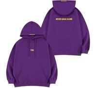 FUJUTANG Jimin with You Felpa con cappuccio Jimin Hoody You Never Walk Alone Pullover Felpa, Viola, X-Large