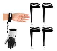 Fukaisu 4pz Guanti Sport Cinghie di Sicurezza, Elastico Guanti Sci Lacci da Polso Manette con Clip in Metallo Anti-Perdita Porta Guant Cordino per Sci Snowboard Alpinismo Accessori Sport All’aperto