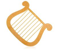 Fukaisu Arpa Angelo, Arpa Dorata in Plastica Accessorio Costume Angelo per Festa a Tema
